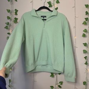 LA HEARTS Mint Quarter Zip Top